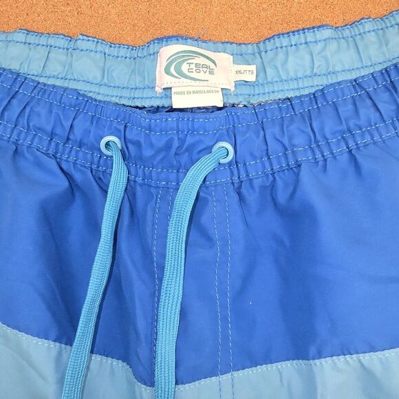 Teal Cove Swim Trunks Board Shorts Men's XXL Drawstring  Pockets (C25) - Picture 3 of 7